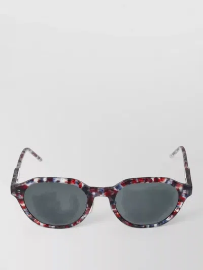 Thom Browne Sunglasses Round Frame Tortoiseshell Pattern Dark Lenses In Gray