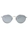Thom Browne Matte Silver Titanium Sunglasses In Gray