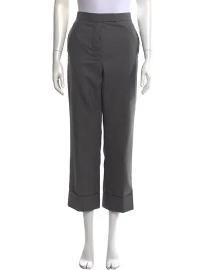 Pre-owned Thom Browne Super 120's Twill Backstrap Straight Leg Pants In Grey