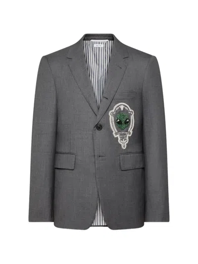 Thom Browne Super 120's Twill Jacket In Gray