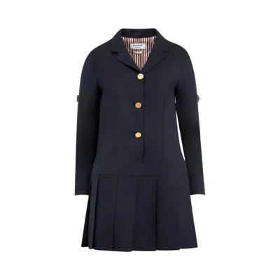 Pre-owned Thom Browne Super 120's Twill Sportcoat Mini Dress 'navy' | Blue | Women's Size 40