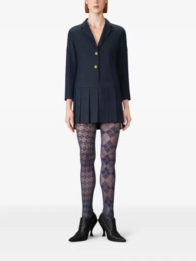 Thom Browne Super 120's Twill Sportcoat Mini Dress Women In Blue