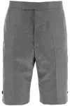 THOM BROWNE THOM BROWNE SUPER 120'S WOOL SHORTS WITH BACK STRAP MEN