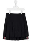 Thom Browne Wool Pleated Skirt In Blue