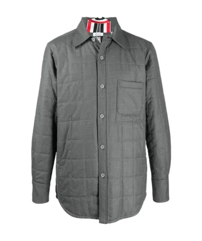 Thom Browne Super 120s Twill Shirt Jacket In Brown