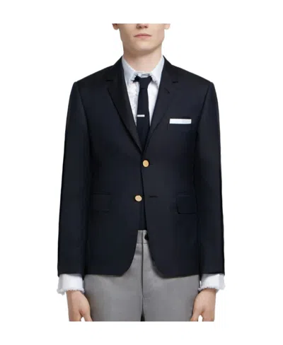 Thom Browne Super 120s Twill Sport Coat In Black