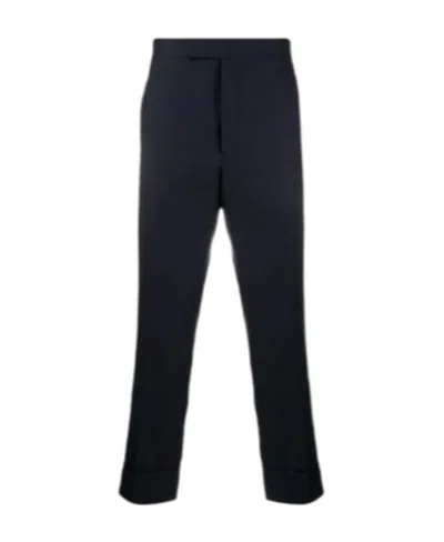 Thom Browne Super 120s Twill Trousers In Black