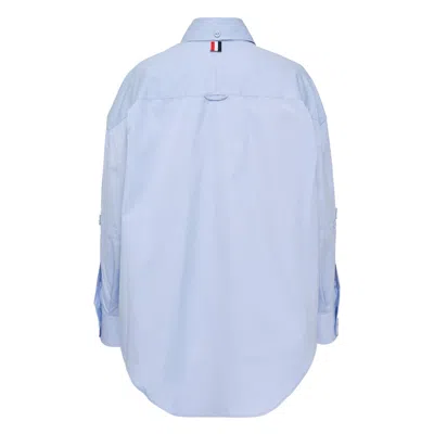 Thom Browne Supersized Long Sleeve Point Collar Shirt