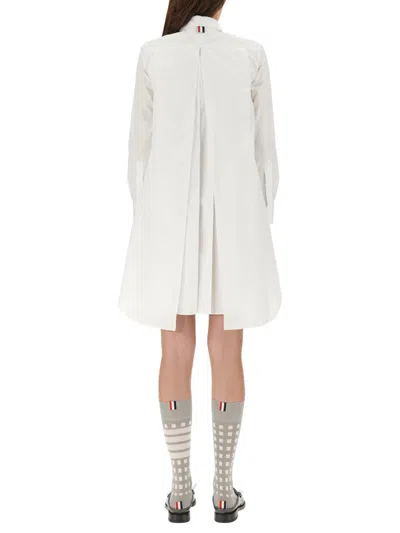Thom Browne Supima Cotton Shirt Dress In White