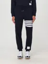 Thom Browne Tapered Striped Loopback Cotton-jersey Sweatpants In Blue