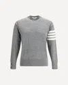 Thom Browne L Crewneck Sweater With 4 Bar Inlay