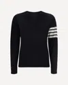 Thom Browne 4-bar Stripe Virgin Wool Jumper In Black
