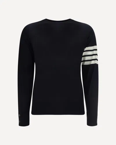 Thom Browne 4bar Stripe Jersey In Black