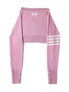 Thom Browne Sweater Bag In Jersey Stitch Ls Crewn In Pink