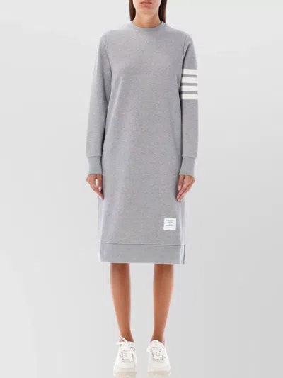 THOM BROWNE SWEATER DRESS BELOW KNEE RIBBED DESIGN