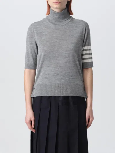 Thom Browne 4- Bar Virgin Wool Sweater In Grey