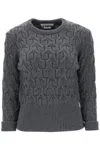 THOM BROWNE SWEATER IN WOOL CABLE KNIT