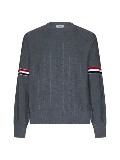 Thom Browne Sweater In Med Grey