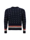 Thom Browne Luxurious Wool And Mohair Sweater In Navy