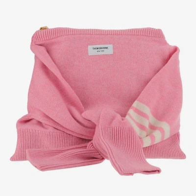 Thom Browne Sweater Shoulder Bag In Pink