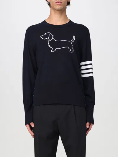 THOM BROWNE SWEATER THOM BROWNE MEN COLOR BLUE,H00612009