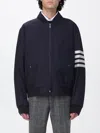 Thom Browne Blue Wool Bomber In Blue
