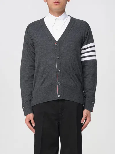 THOM BROWNE CARDIGAN THOM BROWNE MEN COLOR GREY,H13289020