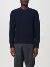 Thom Browne Wool Piqué Crewneck Pullover In Navy