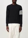 Thom Browne Midnight Blue Wool Sweater In Black