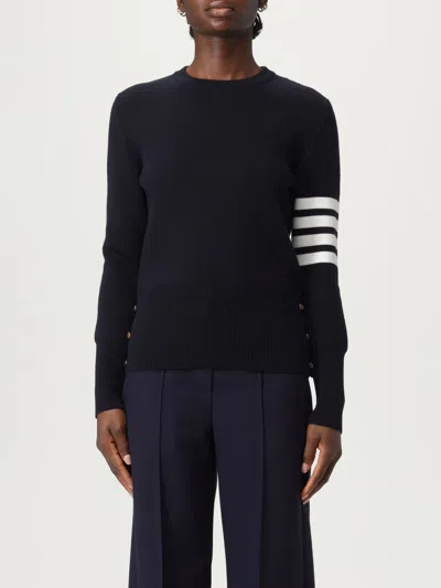 THOM BROWNE SWEATER THOM BROWNE WOMAN COLOR BLUE,H11366009