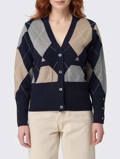 THOM BROWNE SWEATER THOM BROWNE WOMAN COLOR BLUE,H29825009