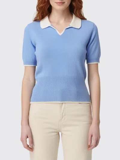 THOM BROWNE POLO SHIRT THOM BROWNE WOMAN COLOR GNAWED BLUE,H29826011