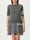 Thom Browne Signature 4-bar Stripe Short-sleeve Cashmere Top