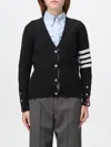 Thom Browne 4-bar Classic V-neck Cardigan In Grau