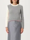 Thom Browne Virgin Wool Sweater In Gray