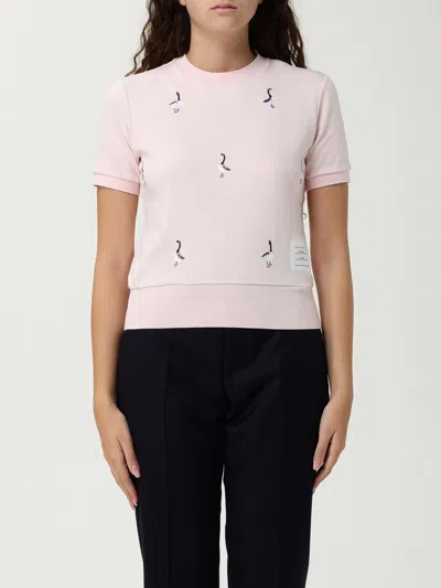 THOM BROWNE SWEATSHIRT THOM BROWNE WOMAN COLOR PINK,H22341010