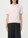Thom Browne Embroidered Geese Short Sleeve Sweatshirt In Neutral