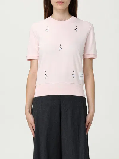 THOM BROWNE SWEATER THOM BROWNE WOMAN COLOR PINK,H17995010