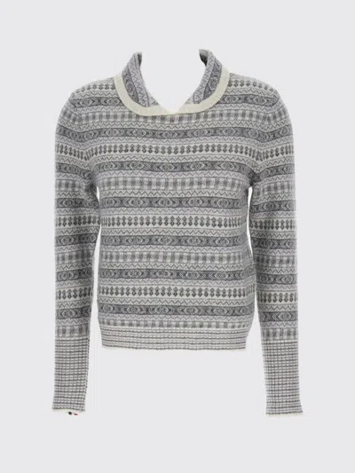 THOM BROWNE SWEATER THOM BROWNE WOMAN COLOR WHITE,H29828001
