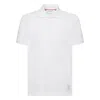 Thom Browne Cotton Polo Shirt Featuring Point Collar And Short Sleeves In White