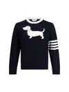 Thom Browne Hector Intarsia-knit Jumper In Blue