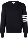 THOM BROWNE SWEATER WITH MILAN STRIPE DETAIL