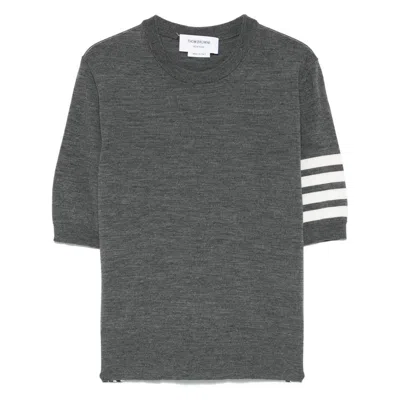 Thom Browne 4 Bar Stripes Fine-knit T-shirt