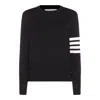 Thom Browne Relaxed Fit Wool Sweater In Black