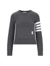 Thom Browne Crewneck Sweatshirt In Gray