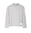 Thom Browne Oversized Long Sleeve Tee W/ Rwb Knit Trim