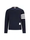 Thom Browne Classic Sweatshirt In Classic Loopback With Engineered 4 Bar