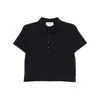 Thom Browne Cotton Short-sleeve Polo Top In Black