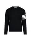 Thom Browne Classic Loopback 4-bar Sweatshirt In Black