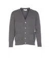 Thom Browne 4bar Cotton Cardigan In Gray